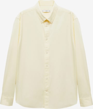 MANGO MAN Regular fit Button Up Shirt 'Pego' in Yellow: front