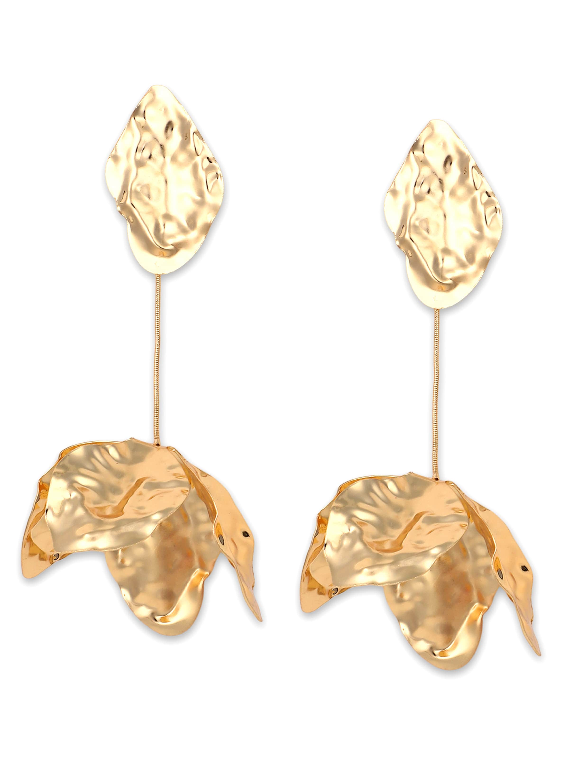 SOHI Náušnice 'Theda' - Zlatá: predná strana