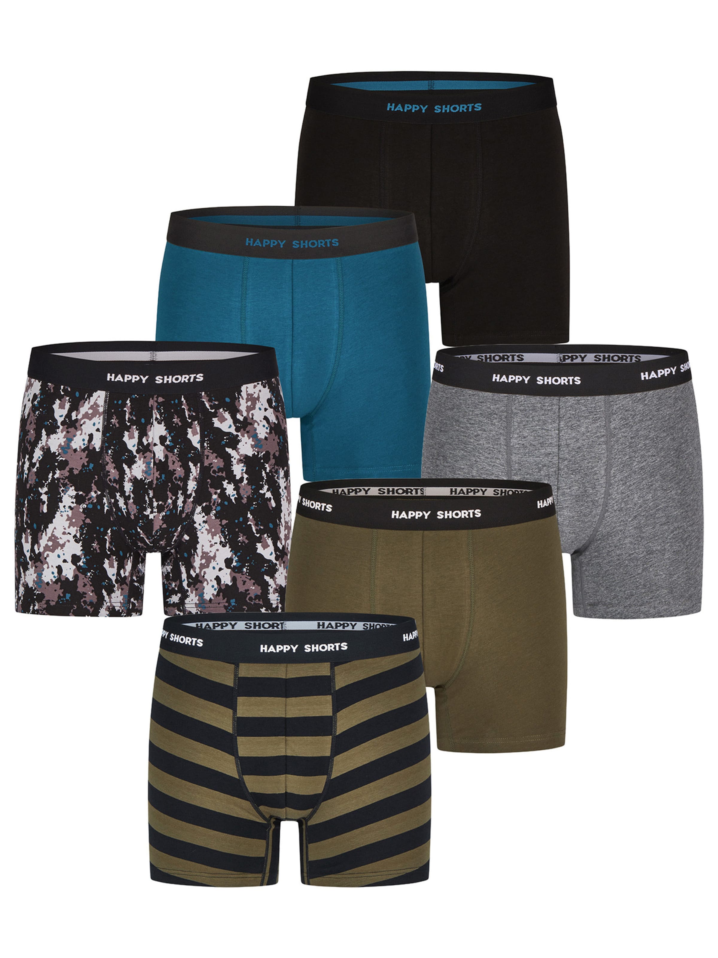 Boxers ' Camou-Prints ' Happy Shorts en multicouleur : devant