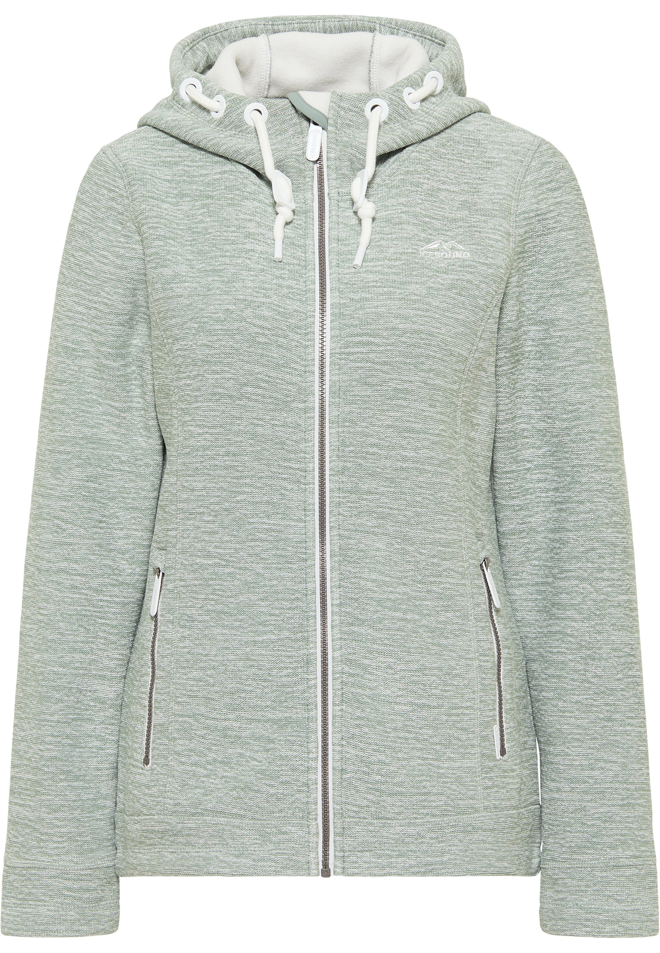 ICEBOUND Fleece jas in Groen: voorkant