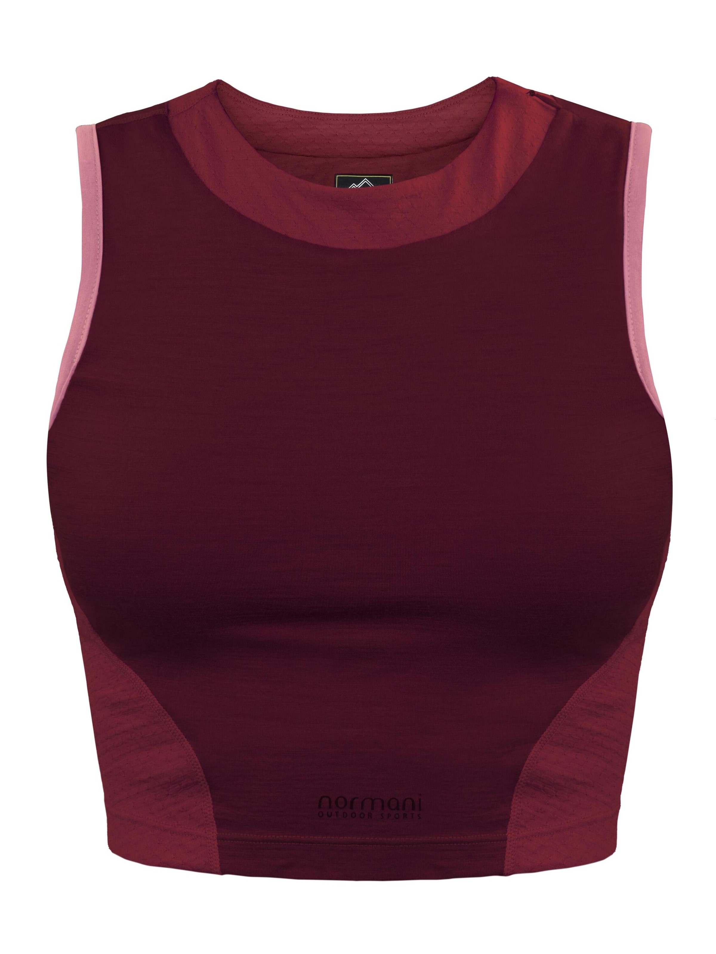 Top sportivo 'Portsea' di normani in rosso: frontale