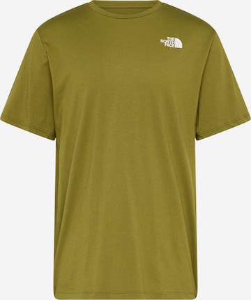 THE NORTH FACE Functioneel shirt 'FOUNDATION MOUNTAIN LINES' in Groen: voorkant