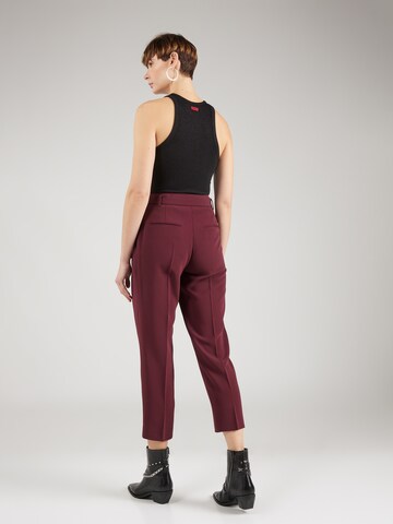 BOSS Regular Pleat-Front Pants 'Tapiah' in Red