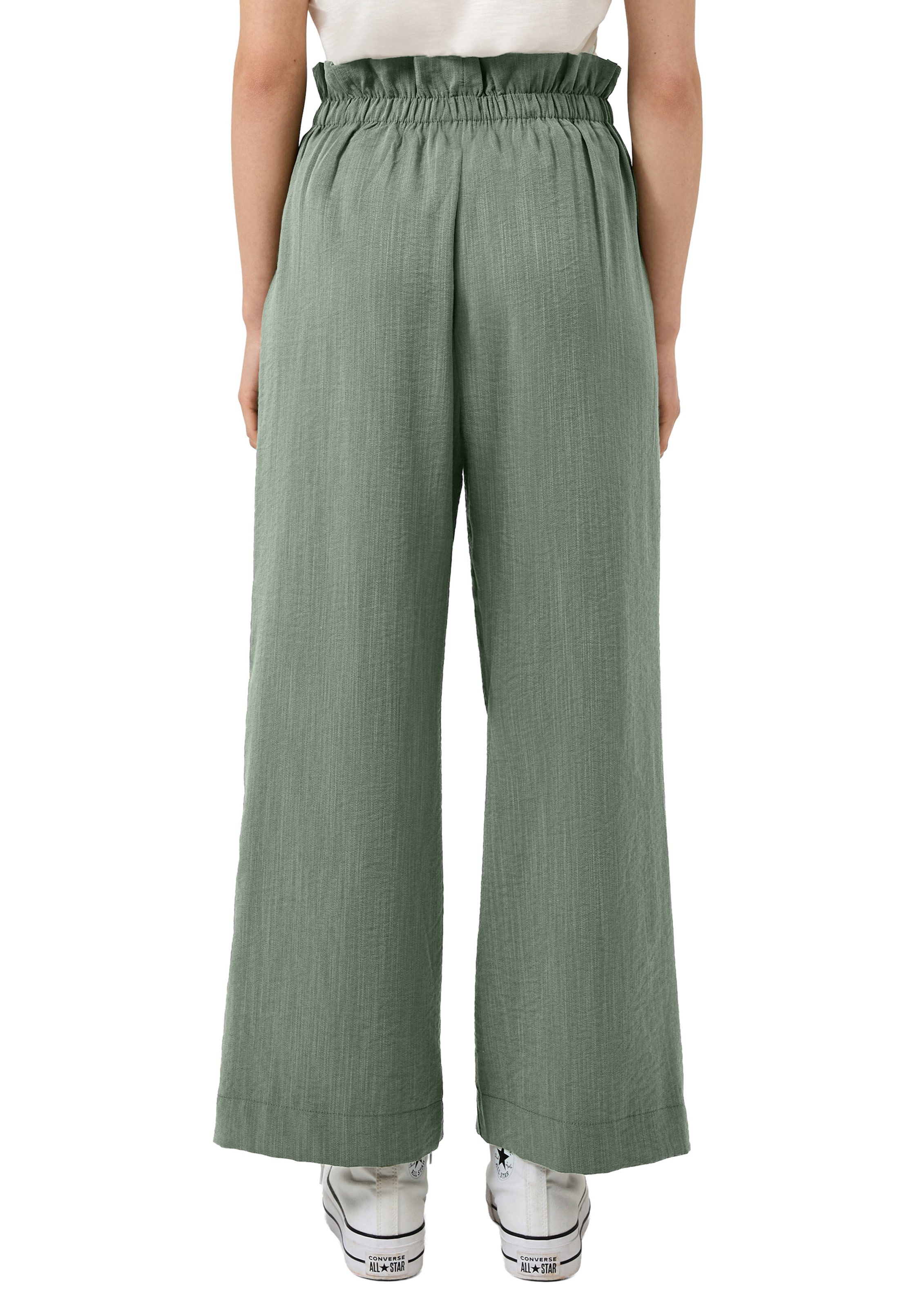 QS Wide Leg Hose in Grün