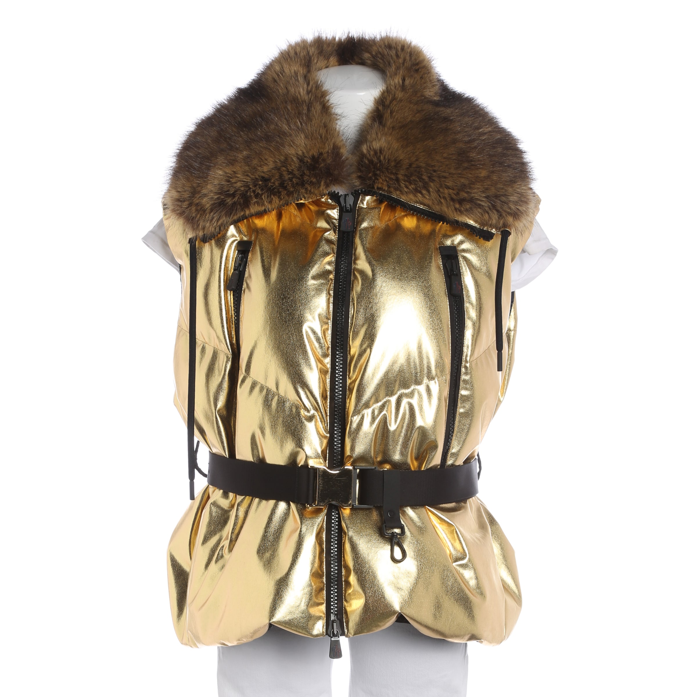 MONCLER Weste (Outdoor) in XL in gold, Produktansicht