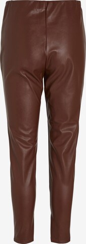 VILA Skinny Hose 'Dagmar' in Braun