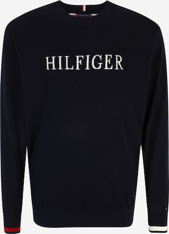 Pulover de la Tommy Hilfiger Big & Tall pe albastru: față