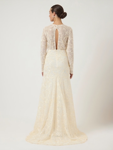 YASVečernja haljina 'YASFLORINA' - bež boja