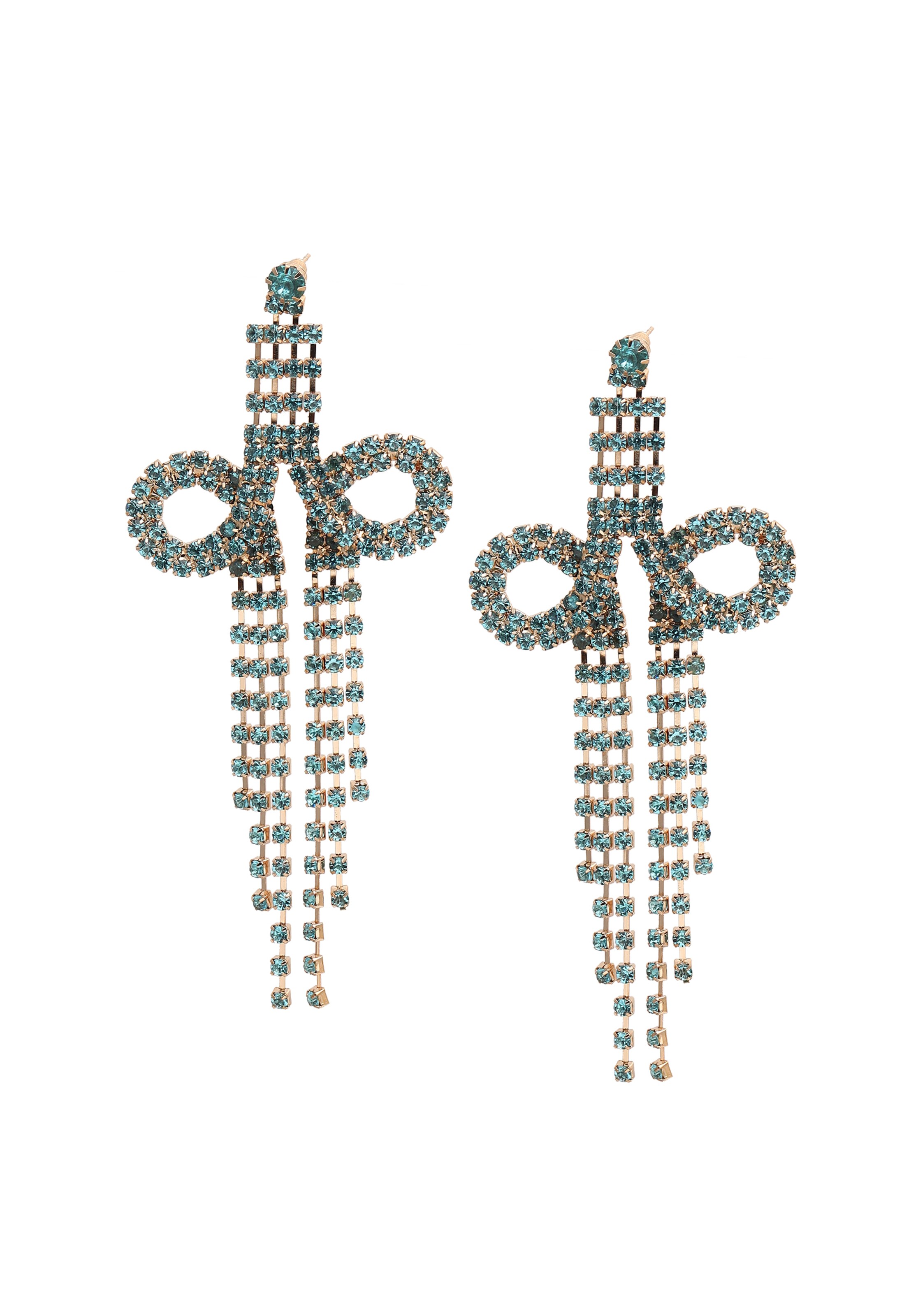 SOHI Σκουλαρίκια 'Darby' σε μπλε: μπροστά