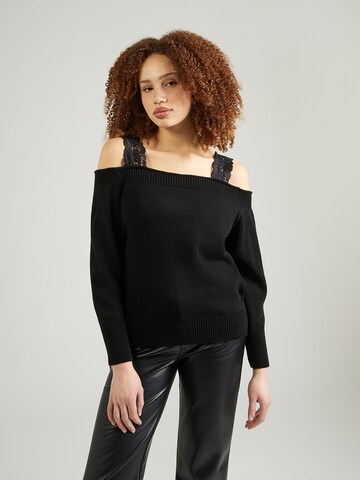 ABOUT YOU Pulóver 'Silke' - fekete: elől