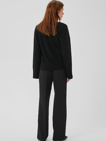 My Essential Wardrobe Loosefit Bukser med fals i sort