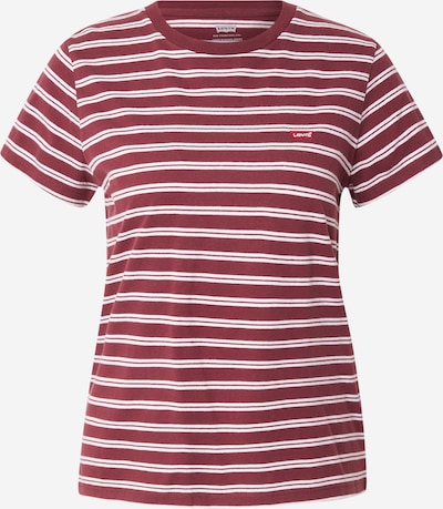 LEVI'S ® Majica 'The Perfect Tee' u boja vina / bijela, Pregled proizvoda