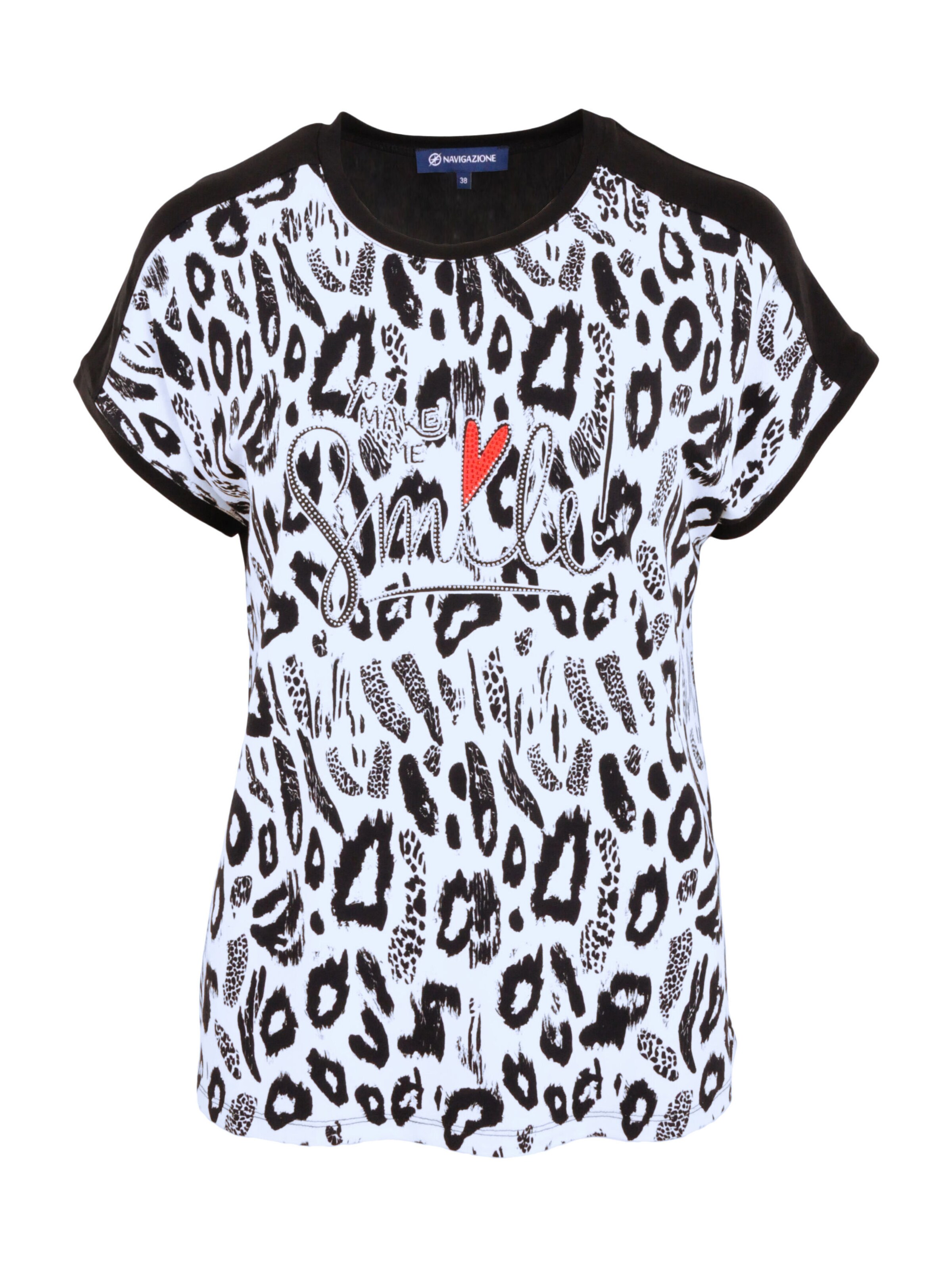 Navigazione T-Shirt Smile in S in schwarz, Produktansicht