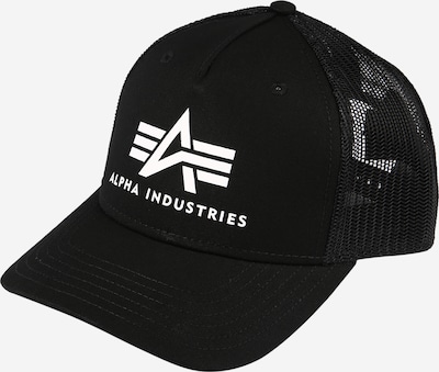 55-60 dydžio Kepurė iš ALPHA INDUSTRIES, spalva – juoda / balta, Prekių apžvalga