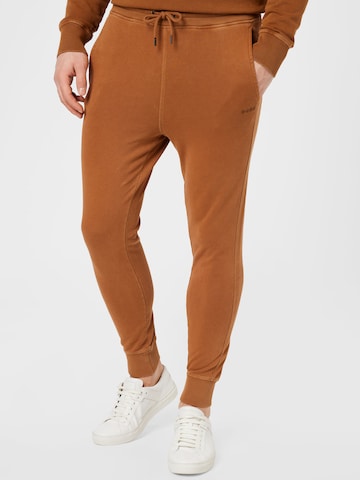 BOSS Orange Pants 'SEFADELONG' in Brown: front