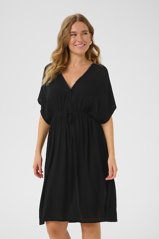 Robe 'Daisy Amber Tie' Kaffe en noir : devant
