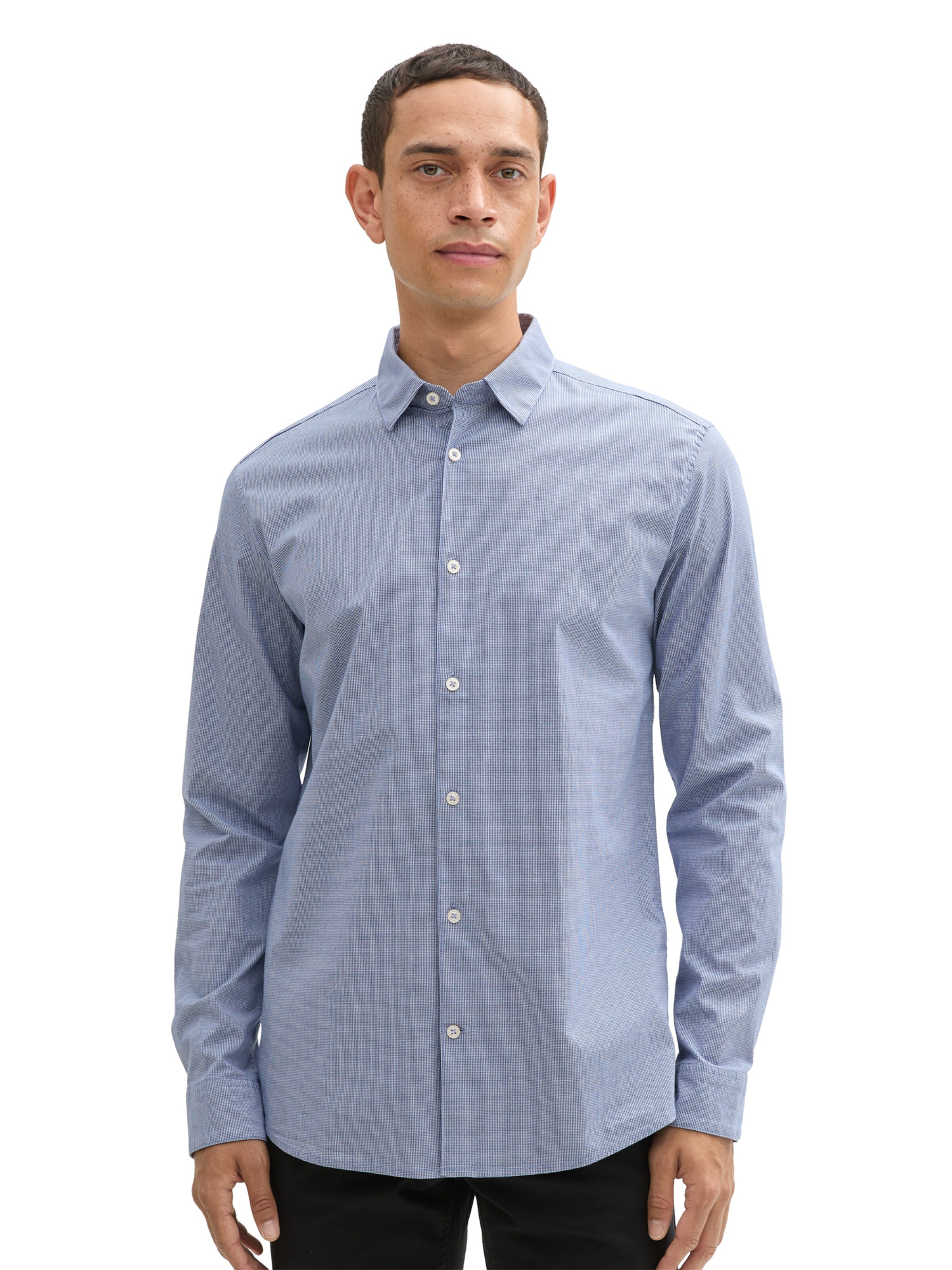 TOM TAILOR Regular fit Button Up Shirt in Blue: front