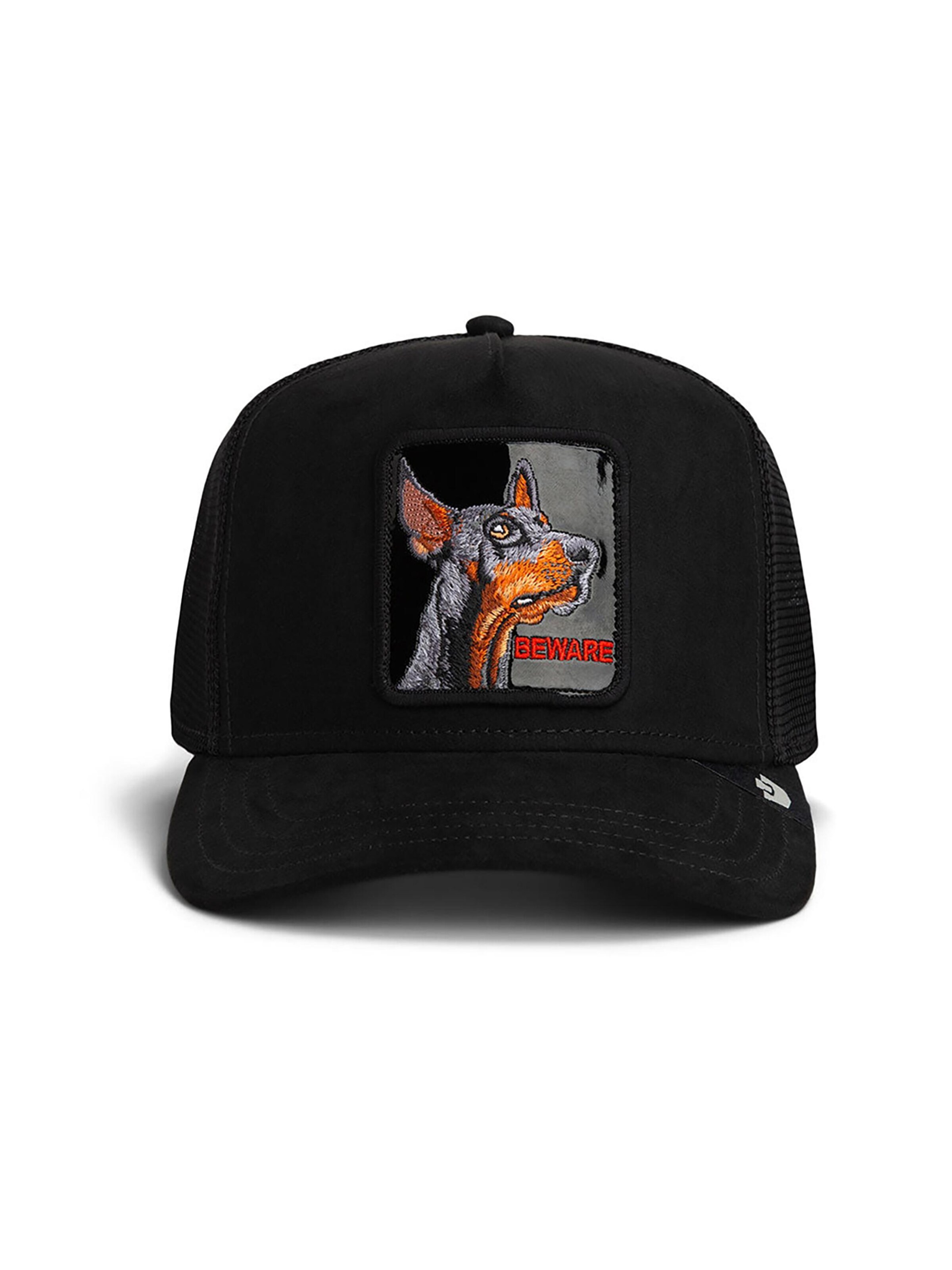 GOORIN Bros. Cap 'Black Out Doberman' in Black: front