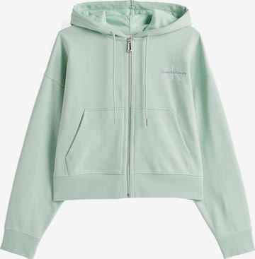 Veste de survêtement Calvin Klein Jeans en vert : devant