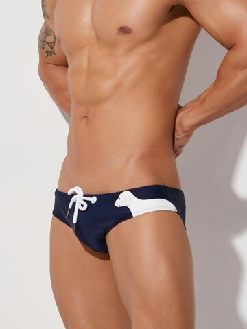 SEOBEAN Badehose 'Staring Dog'‌‌‌‌‌‌ in Blau