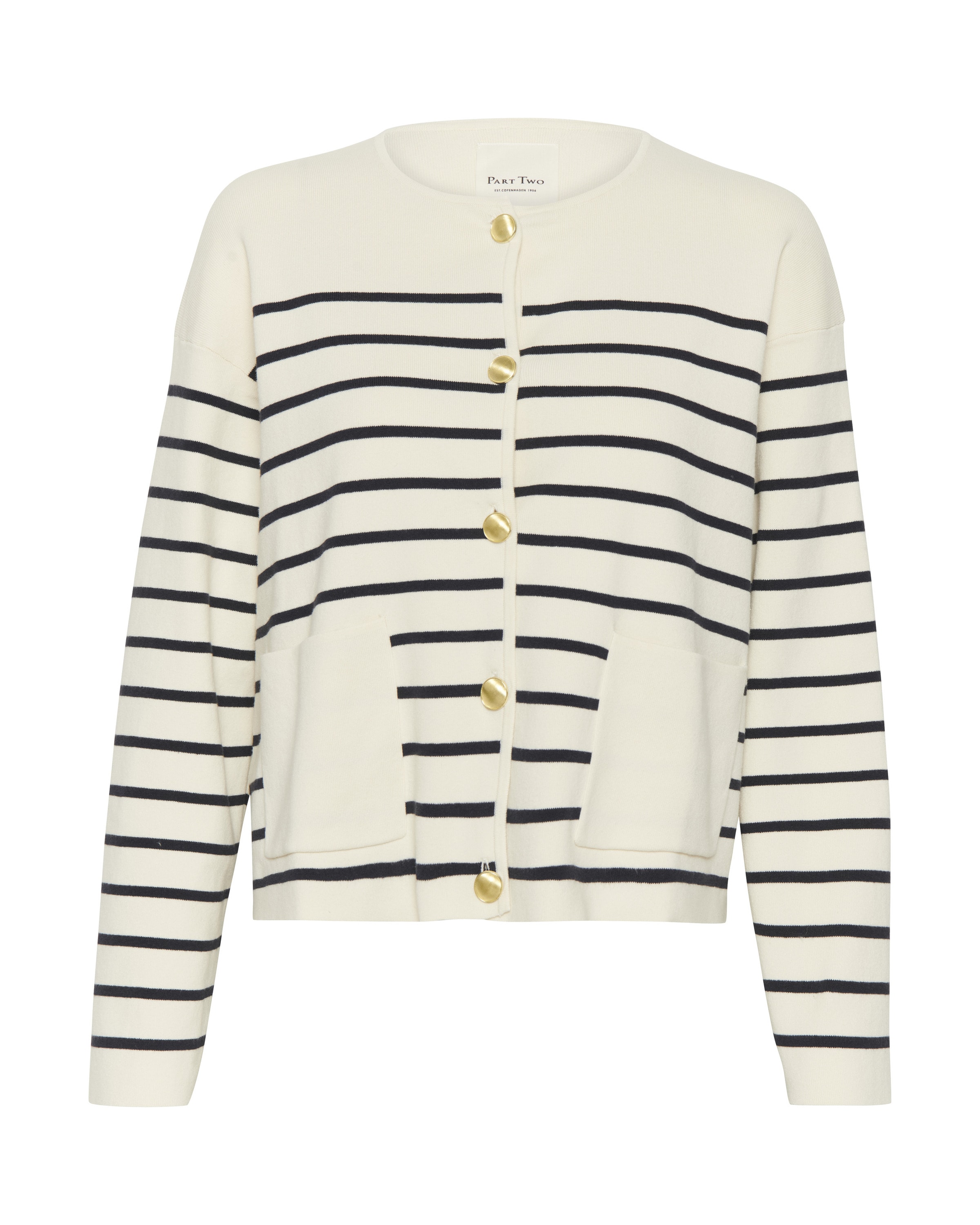 Part Two Gebreid vest in Wit: voorkant