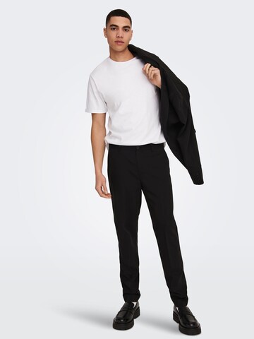 Only & Sons Regular Pleated Pants 'Eve' in Black
