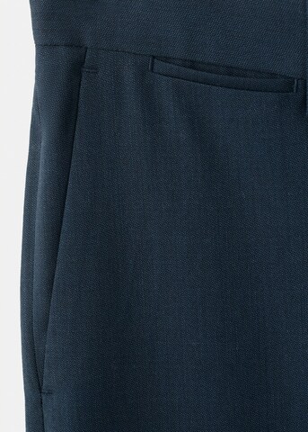 MANGO MAN Slim fit Pleated Pants 'Turin' in Blue