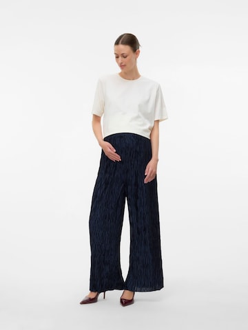 Wide Leg Pantalon Vero Moda Maternity en bleu