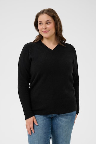 Pull-over 'Niela' KAFFE CURVE en noir : devant