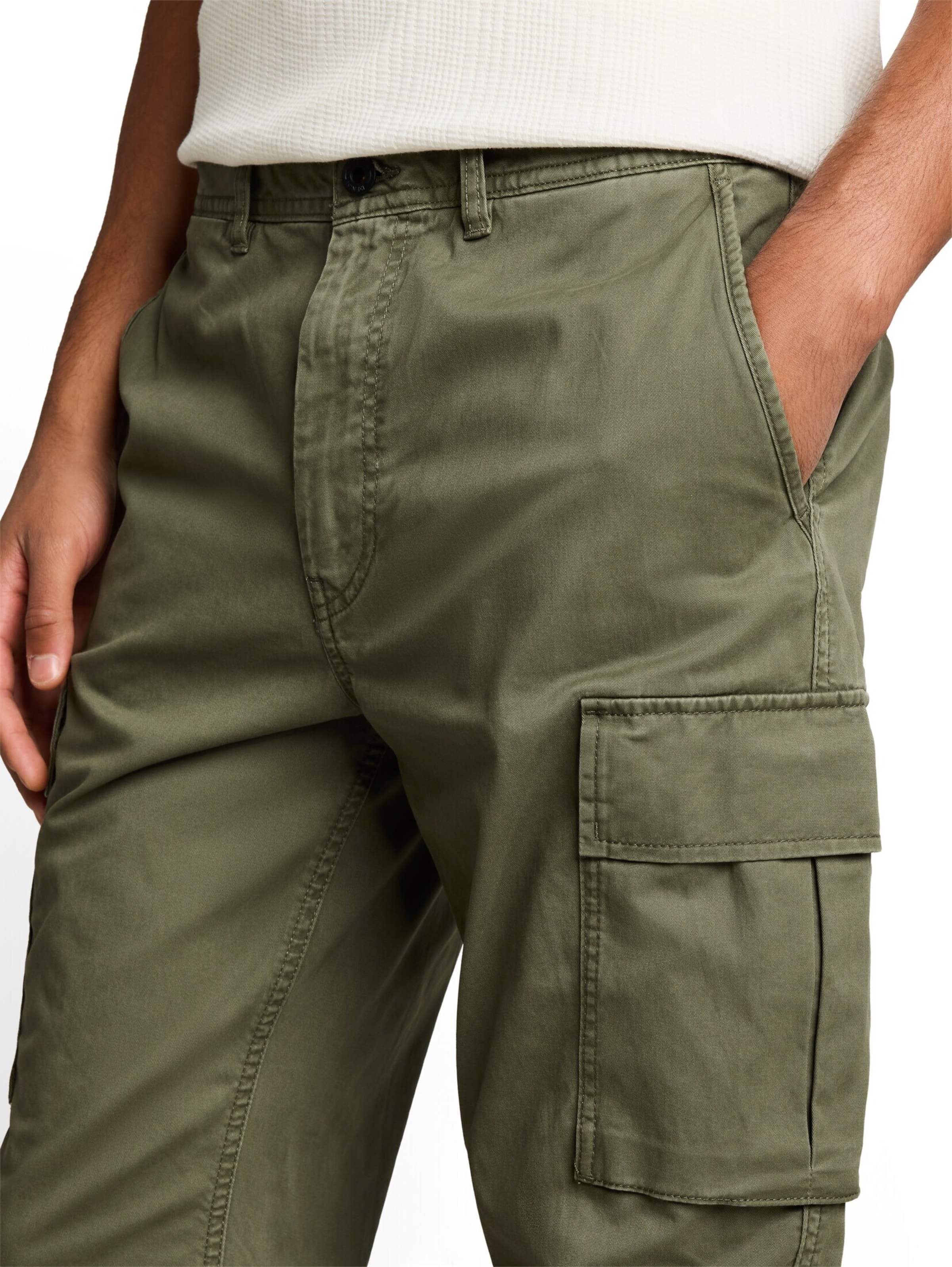 TOM TAILOR DENIM Regular Cargobroek in Groen