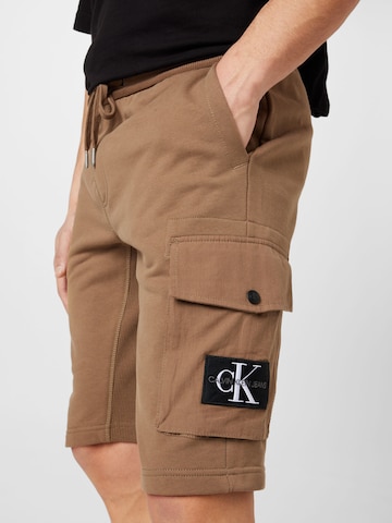 Calvin Klein Jeans Regular Broek in Bruin