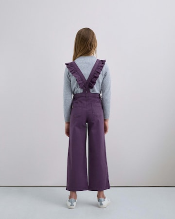 Scalpers Szeroka nogawka Ogrodniczki 'Smart' w kolorze fioletowy