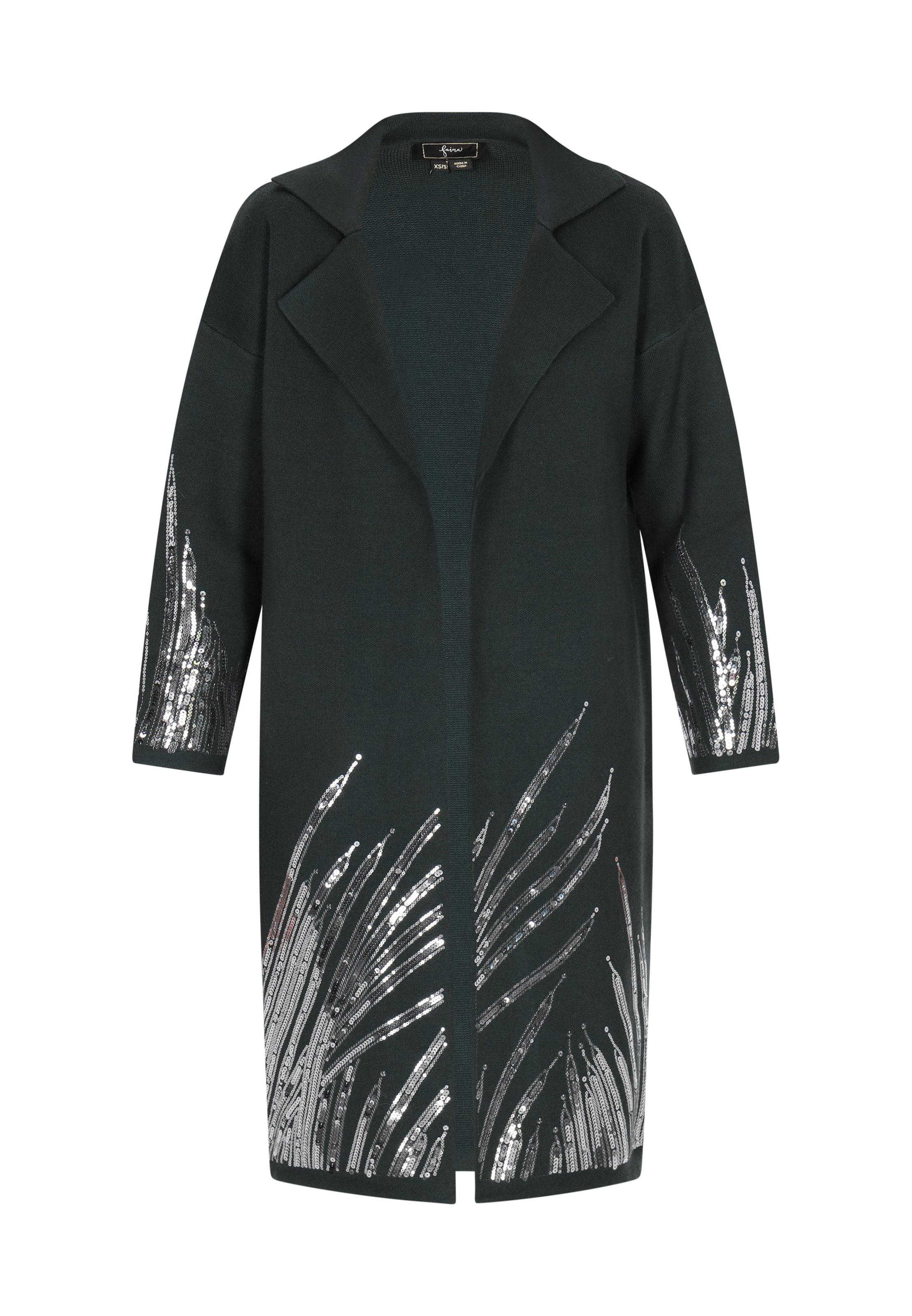 faina Вязаная кофта в Зеленый: спереди