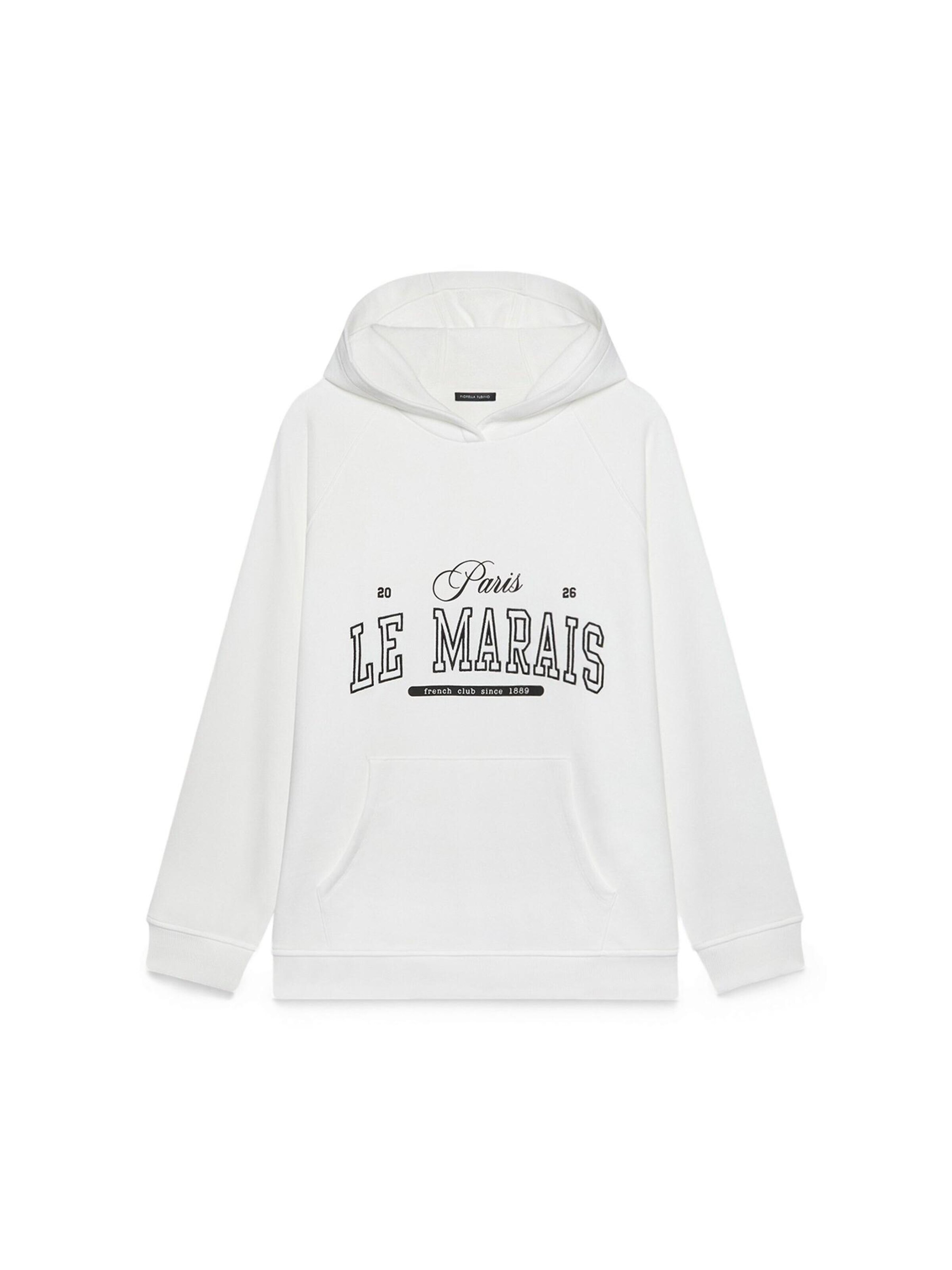 Sweat-shirt Fiorella Rubino en blanc : devant