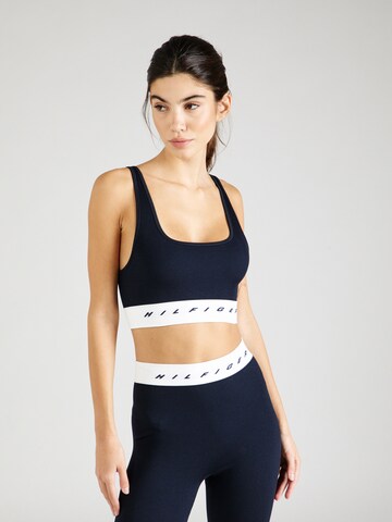 Bustier Soutien-gorge de sport TOMMY HILFIGER en bleu : devant