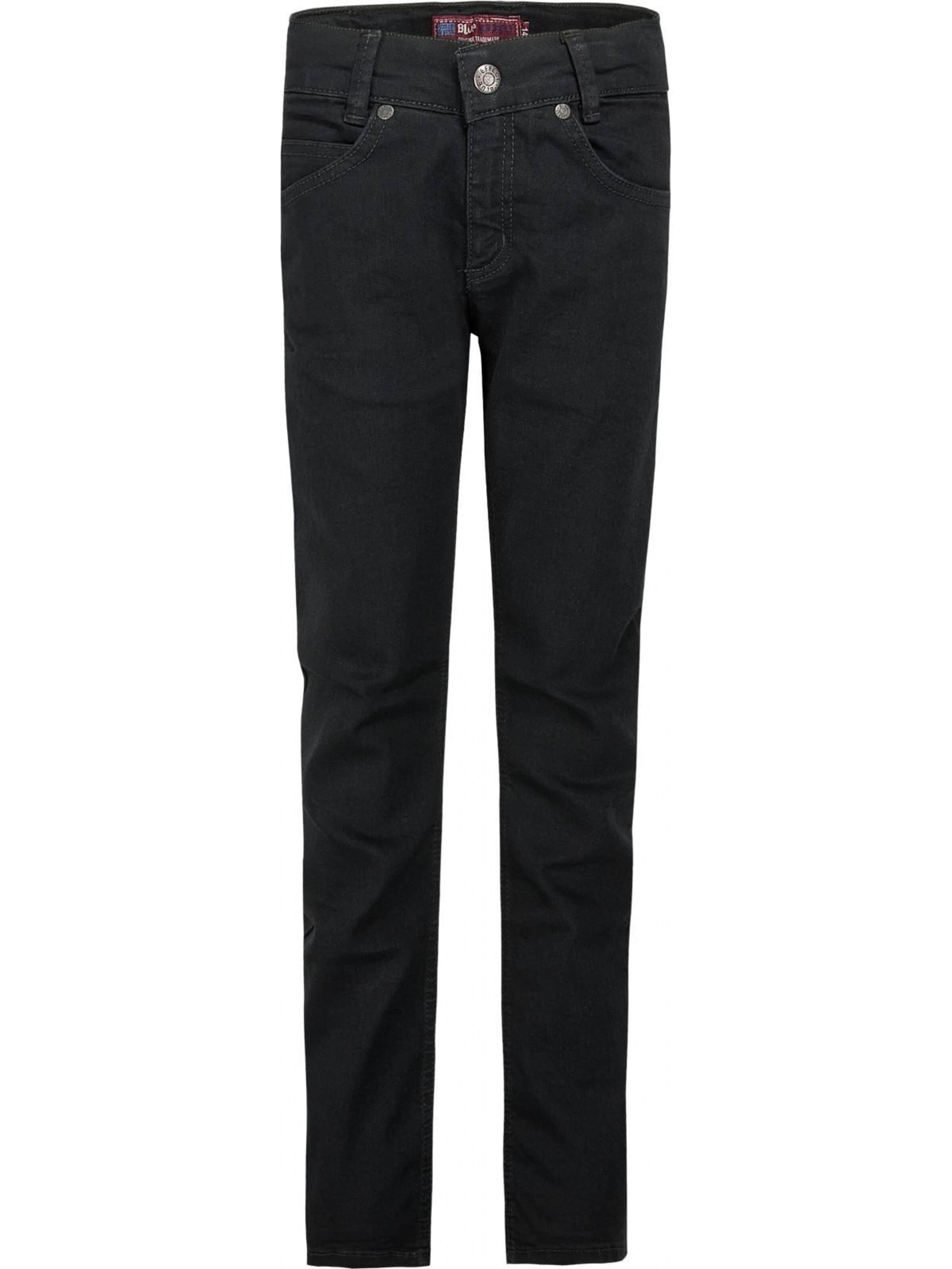 BLUE EFFECT Pants 'Jeans Hose big fit weiter Bund' in Black: front