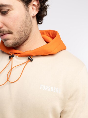FORSBERG Sweatshirt 'Hoodie mit reflektierendem Logo' in Beige