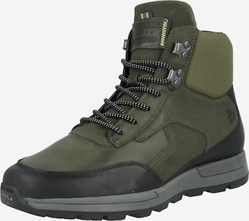 BULLBOXER Lace-Up Boots in Green: front