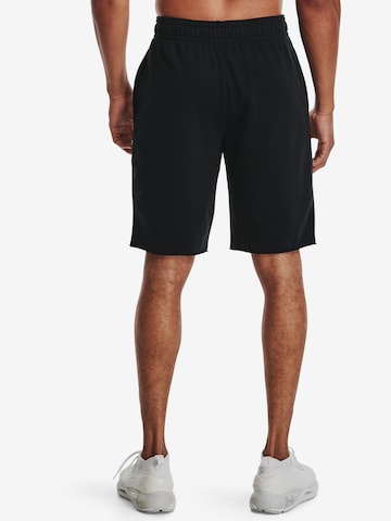 UNDER ARMOUR Regular Workout Pants 'Rival Terry' in Black