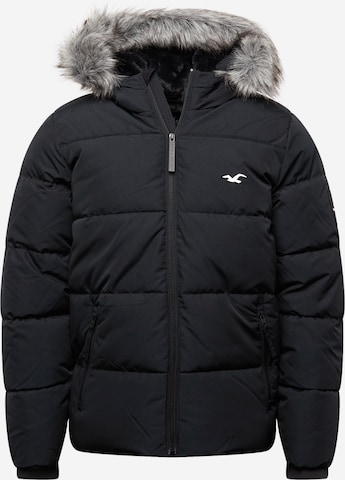 HOLLISTER Winter jacket in Black: front