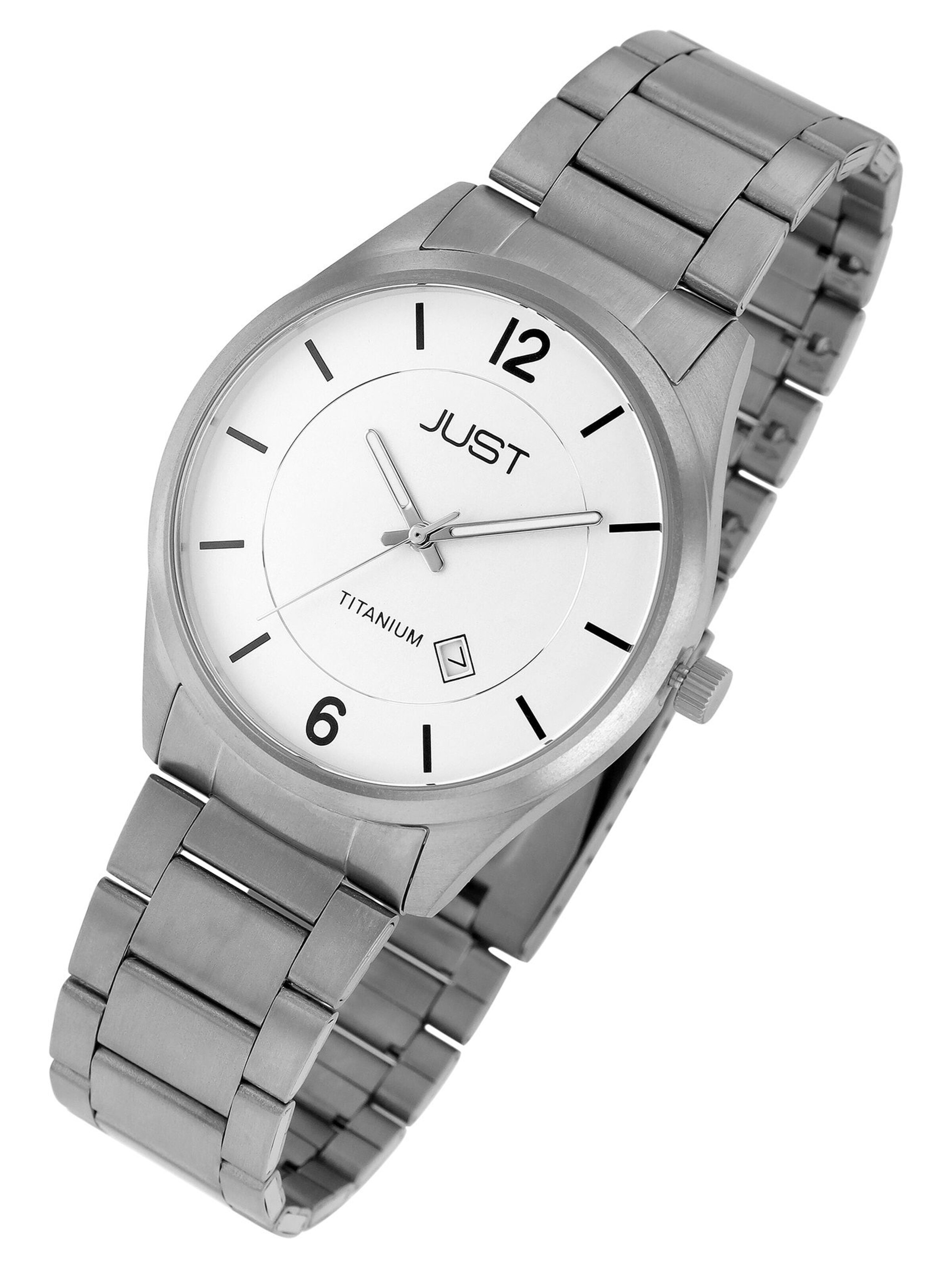 JUST Analog Watch 'Fenrih, Datumsanzeige' in Grey