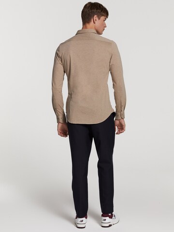 Shiwi Slim fit Overhemd 'Pablo' in Beige