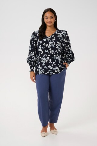 KAFFE CURVE Bluse in Blau