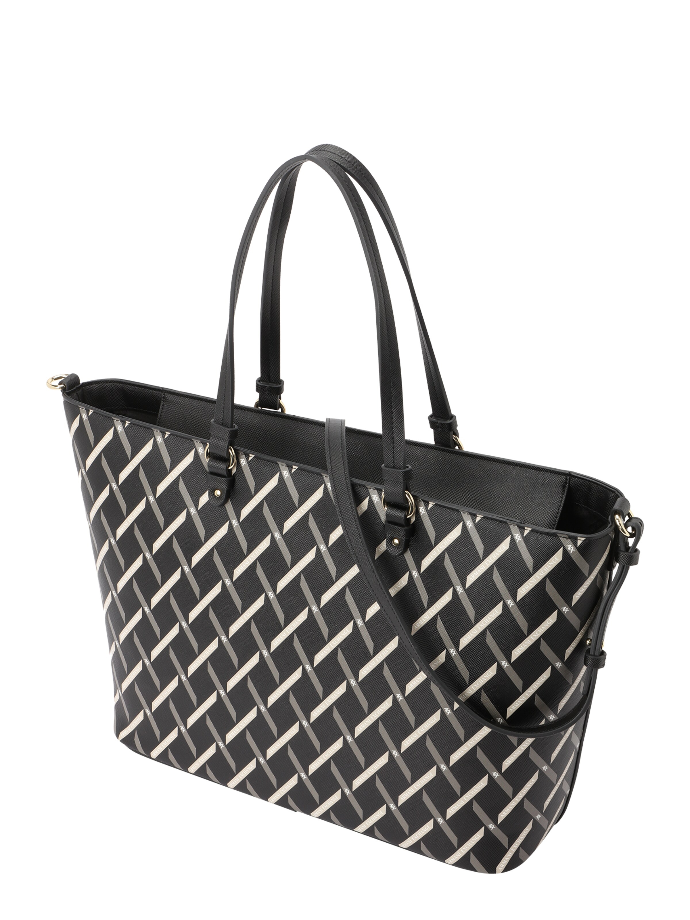 ARMANI EXCHANGE Nakupovalna torba 'GYNGER' | črna barva