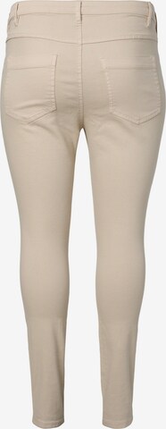 Zizzi Slimfit Jeans 'JABBY' i beige