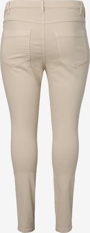 Zizzi Slimfit Jeans 'JABBY' i beige