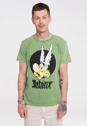 LOGOSHIRT Shirt 'Asterix der Gallier – Asterix' in Green: front