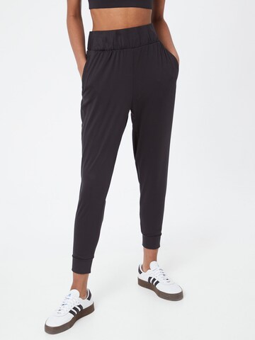 ADIDAS PERFORMANCE Tapered Sporthose in Schwarz: predná strana