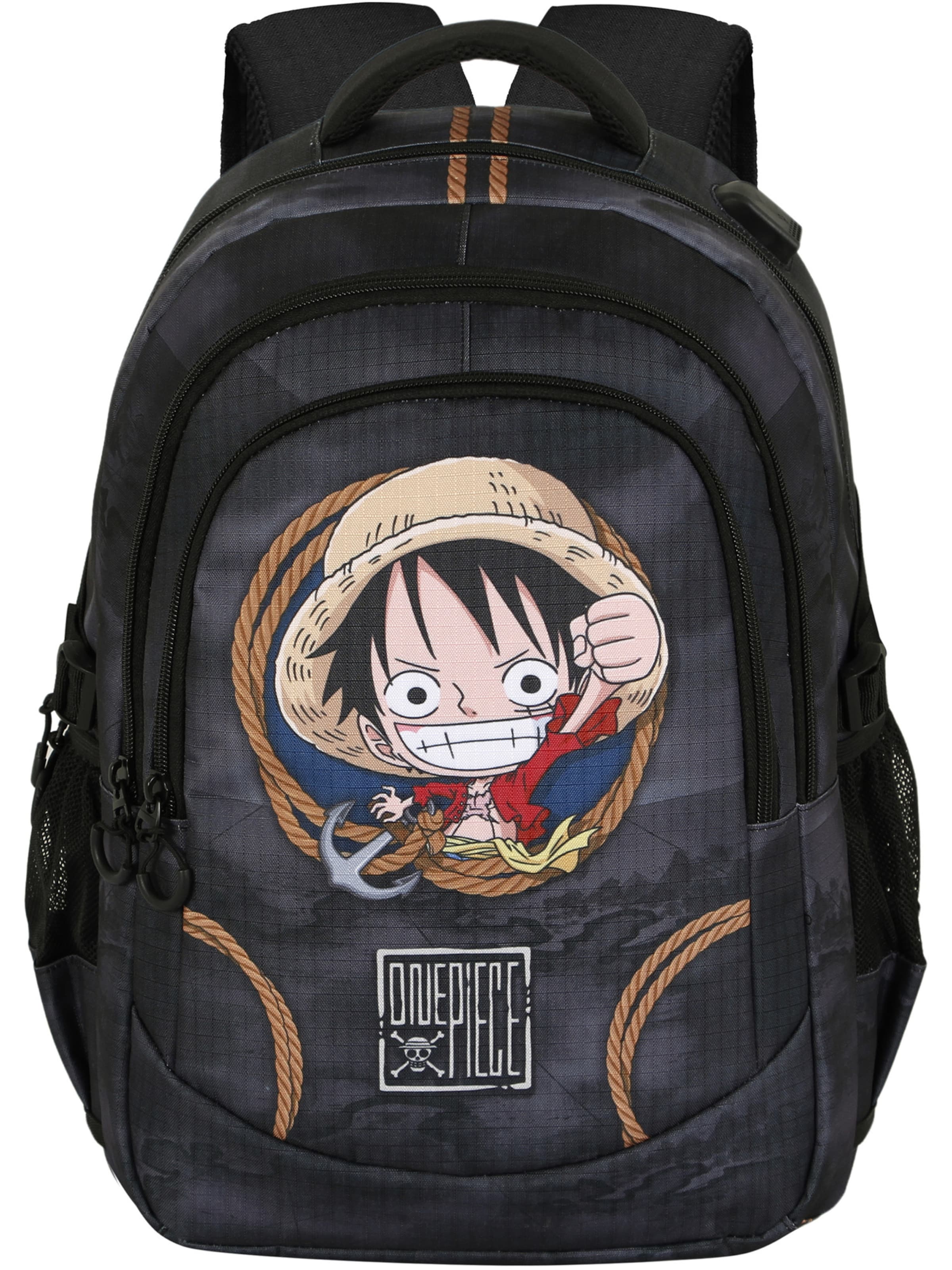One Piece Backpack in Black: front
