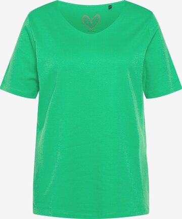 T-shirt Ulla Popken en vert : devant